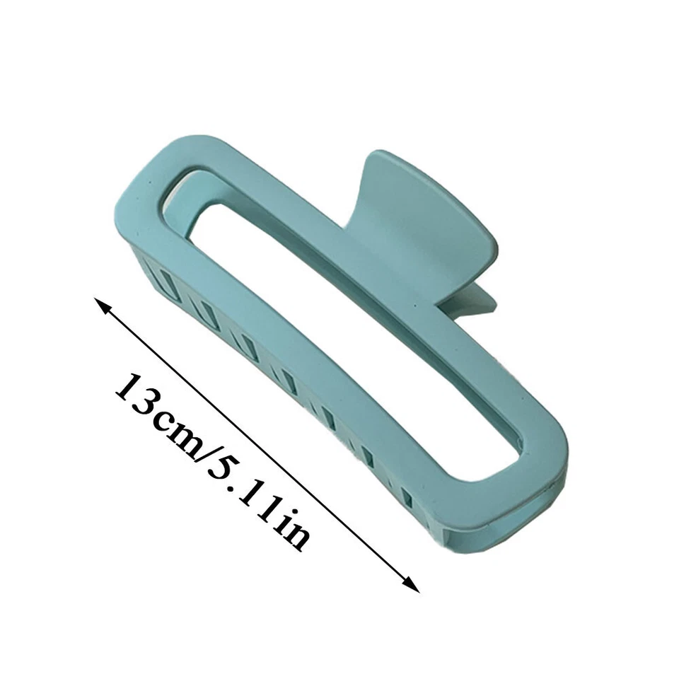 Hair Claw Clip Rectangular Frosted HairClip Shark Clip Geometric Clamp Grab Clip - Image 4 of 4