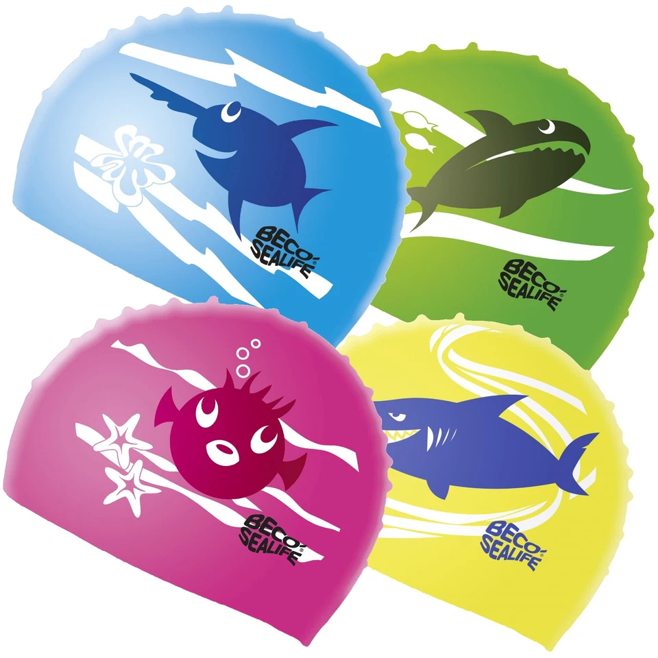 BECO SEALIFE Silikonhaube, Badekappe für Kinder, verschiedene Farben, NEU&OVP