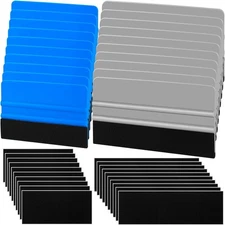 20 Pack Vinyl Wrap Squeegee 4 Inch / 6 Inch Felt Edge Squeegee Window Film Tint 