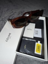 CELINE PARIS 01 Cat Eye Tortoise Shell Brown ...