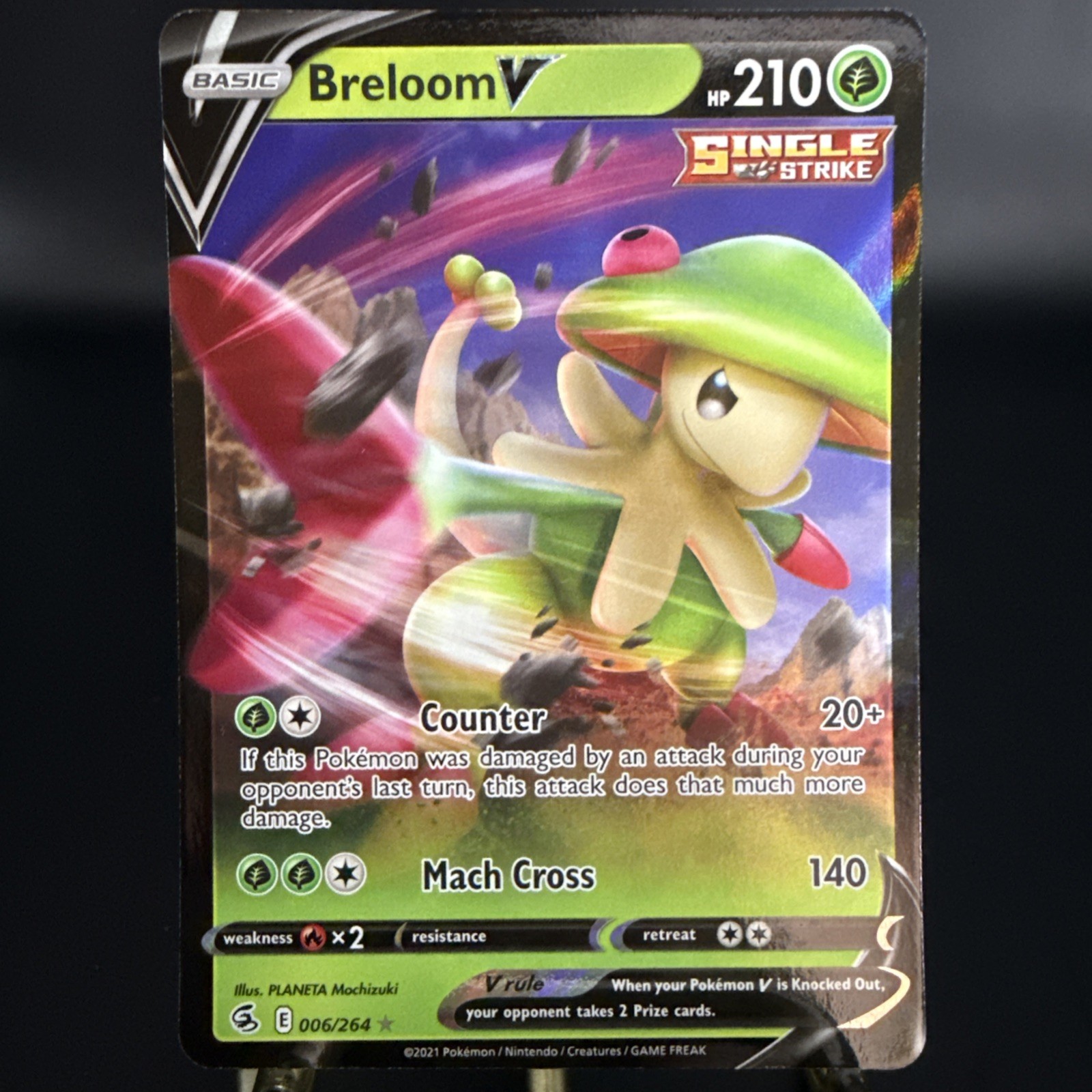 Pokémon TCG Breloom V 006/264 Fusion Strike EN Basic Ultra Rare Holo HP210 NM