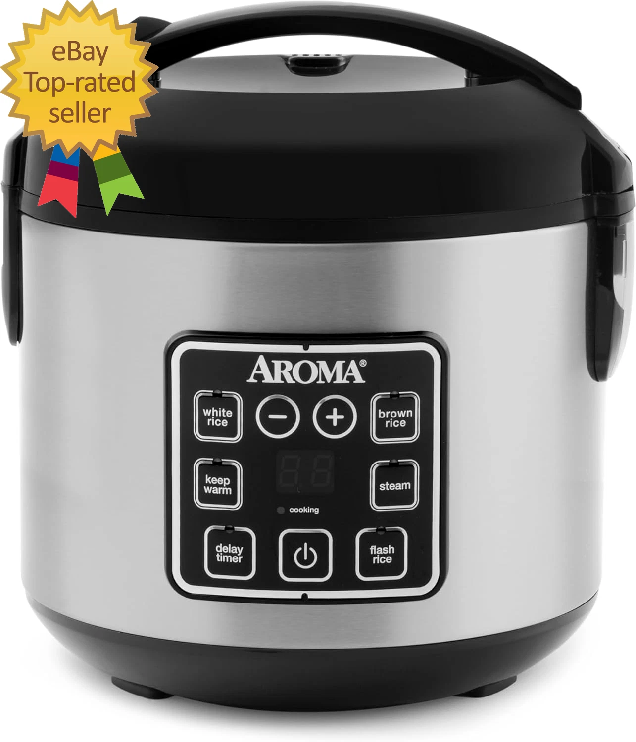 Digital Rice Cooker, 4-Cup (Uncooked) / 8-Cup (Cooked), Steamer, Grain Cooker