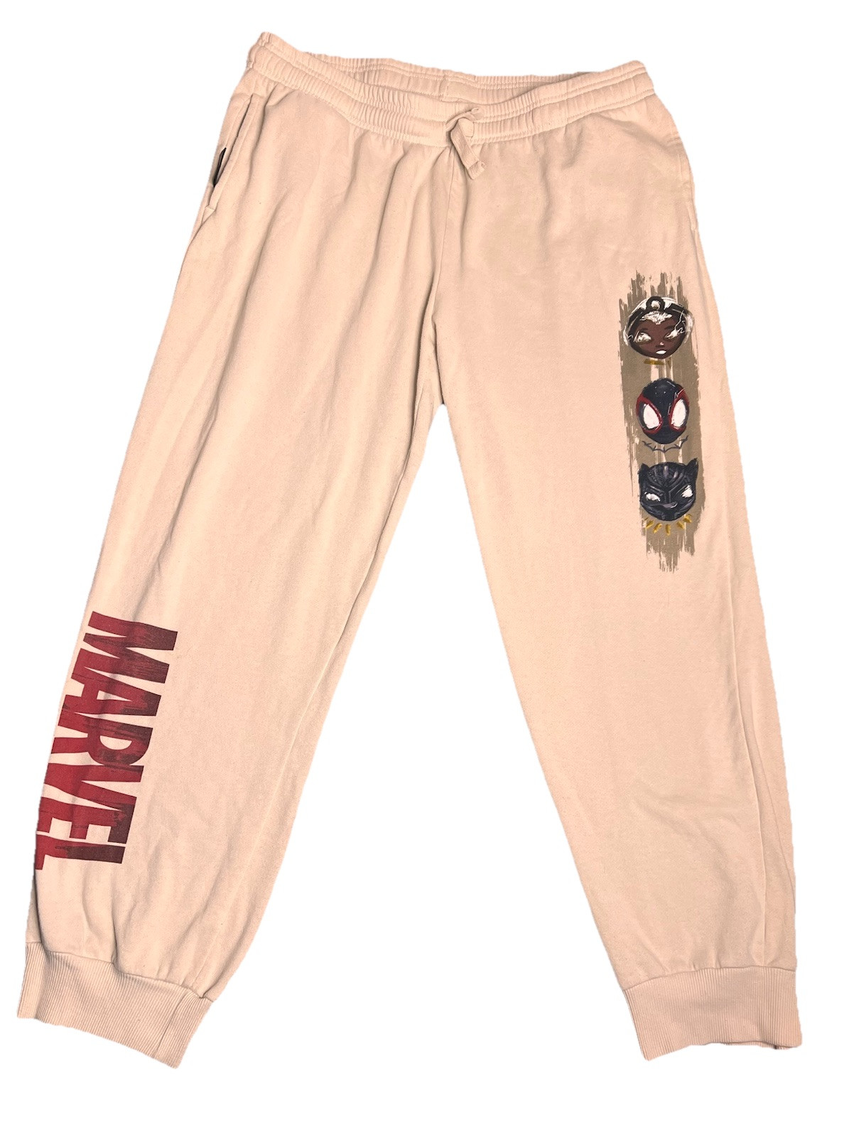 Marvel Cream Sweatpants Blackpanther Spider-Man Women’s Size 2XL
