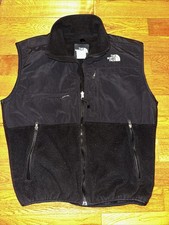 The North Face Men's Vintage Denali Black Fleece Zip Up Vest Large