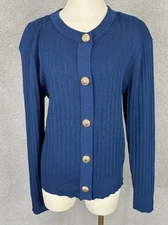 I.n.c. International Concepts Women's Cardigan Blue Large New Without Tags.