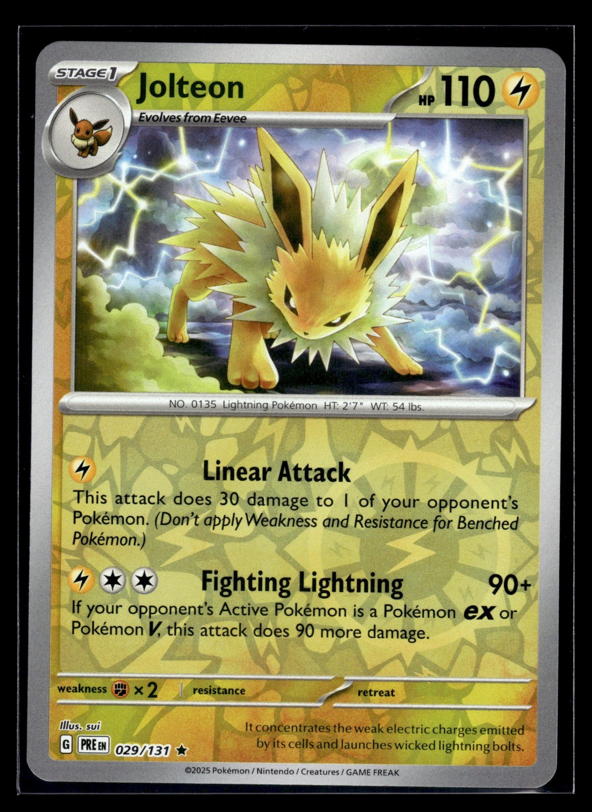 Jolteon 029/131 LP Reverse Holo SV: Prismatic Evolutions