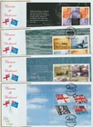 GB 2001 Unseen & Unheard Prestige Booklet  Pane set x 4 Cotswold FDC`s