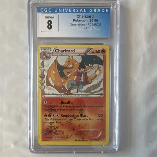 Pokémon TCG Charizard Generations RC5/RC32 Holo CGC 8 Stage 2 160 HP