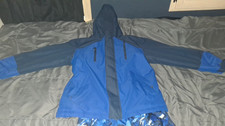 Swiss Tech boys 3-in-1 Hooded Jacket Blue Black Zip Closure Zipper Accents