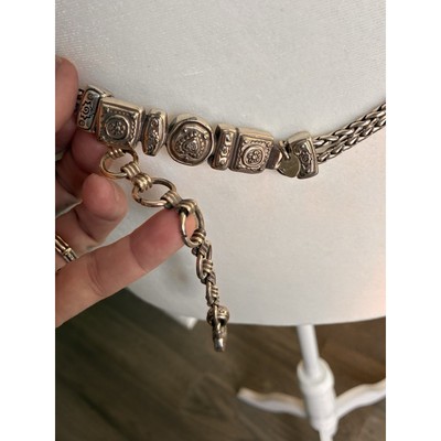 Vintage Brighton Silver Tone Metal Rope Belt Size M 34  display picture 1