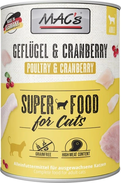 Macs Cat Geflügel & Cranberry 800 g  Katzenfutter