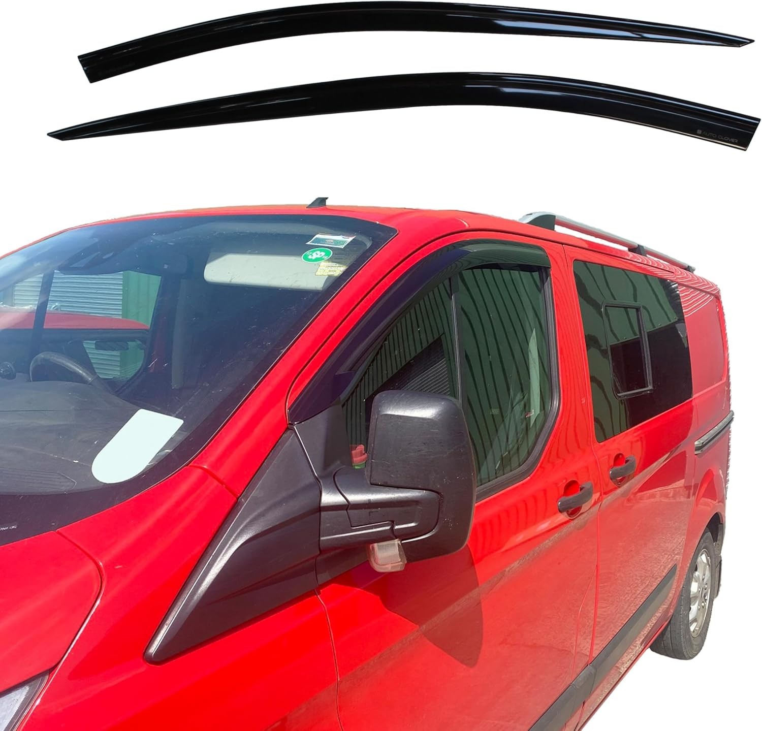AUTO CLOVER Wind Deflectors Set for Ford Transit Custom 2012-2024 (2 pieces)