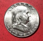 1953S US Franklin SILVER Half Dollar! "San Francisco" Mint! Choice AU Details!