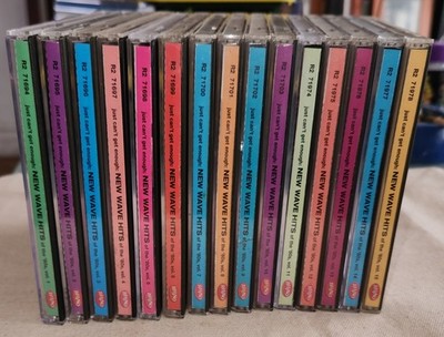 NEW WAVE HITS 80'S JUST CAN'T GET ENOUGH VOL. 1-15 CD LOT VA RARE OOP 1994 RHINO