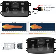 Coppia Fanali Fari Proiettori a Led Trattore John Deere,Same-165x92-Rif.LVA14946