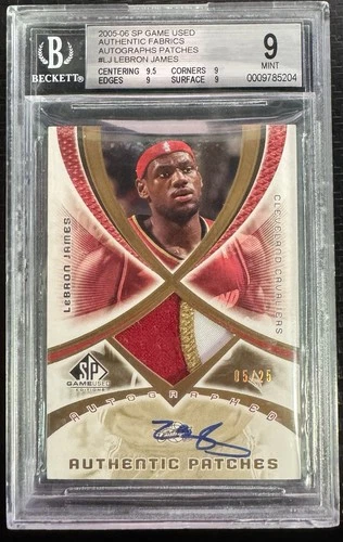 LeBron James 2005-06 SP Game Used Authentic Fabrics Patch Auto /25