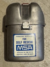 ~ MSA SELF RESCUER W65 Carbon Monoxide Respirator Coal Mines Vintage~