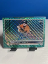 2022 Topps Chrome Rookie Aqua Wave Refractor /199 Chas McCormick #RA-CM Auto RC