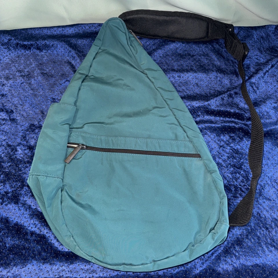 Bolsa Ameribag LL Bean Green Microfibra Espalda Saludable Años 90 Foto 2 de 3