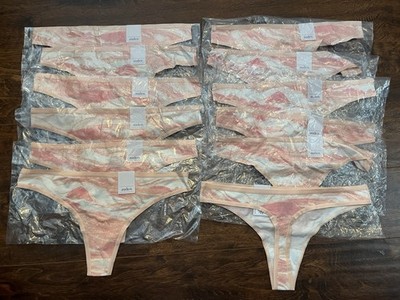 NEW 12 Pack Auden Womens Size M Thong Bonded Edge No Show Lays Flat Lingerie