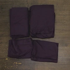 Sweet Home 4-Piece Sheet Set with Pillowcases. Purple Twin XL