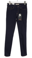 LEVI'S 711 Skinny Jeans Women's W26/L30 Blue Stretch Zip Fly Logo Mid Rise
