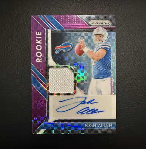 Josh Allen [Purple Power] #RPA-JA 2018 Panini Prizm Rookie Patch Autographs card