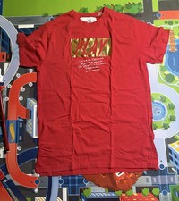 Play Cloths Men?s XL Red Gold Graphic Logo Cotton Crew Neck Short Sleeve T-Shirt