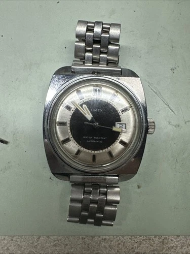 New ListingTimex Men's Viscount Crosshair Automatic Watch 1970s Vintage