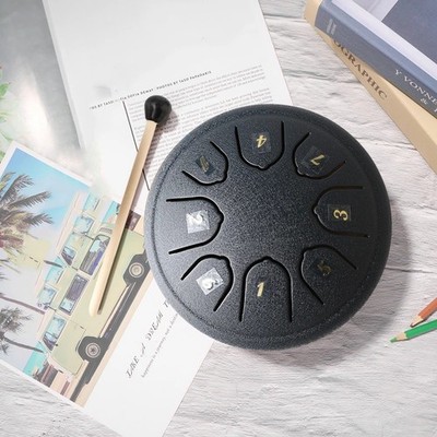 Handpan Drum - Steel Tongue Drum Kit 4'' mit Notenaufklebern | 8-Note Percussion
