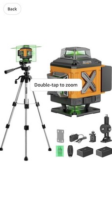Alloyman Laser Level 4 x 360 Self-Leveling with Tripod, 16 Line Green 4D, ALS360