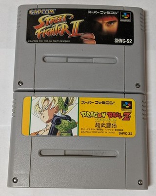 Nintendo Super Famicom Lot of 2 - Street Fighter II & Dragon Ball Z - DLcx02