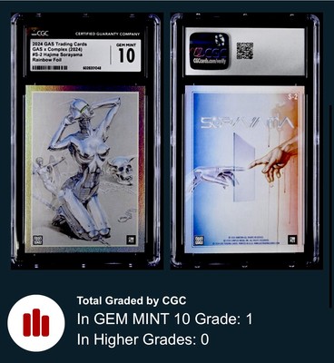 2024 GAS Trading Cards Hajime Sorayama Rainbow Foil #S-2 CGC 10