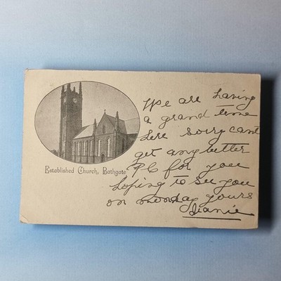 Bathgate Postkarte 1903 Schottland gegründet Kirche außen