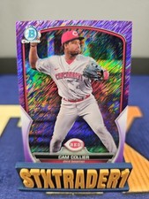 2023 Bowman Chrome Cam Collier #BCP-239 Purple Shimmer Refractor Reds Prospect