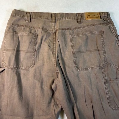 CE Schmidt Workwear Mens Brown Cotton Canvas Carpenter Utility Pants 42x30