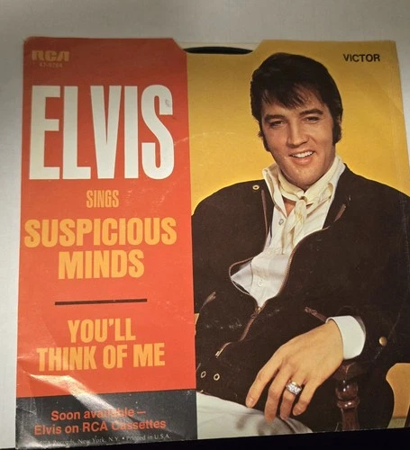 1969 Elvis Presley You'll Think Of Me Suspicious Minds 45 RPM RCA VICTOR 47-9764