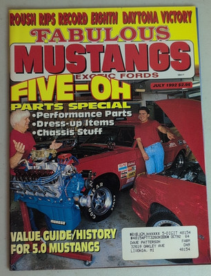 Fabulous Mustangs Exotic Fords Magazine 1992 July Roush T-Bird Daytona '37 Coupe