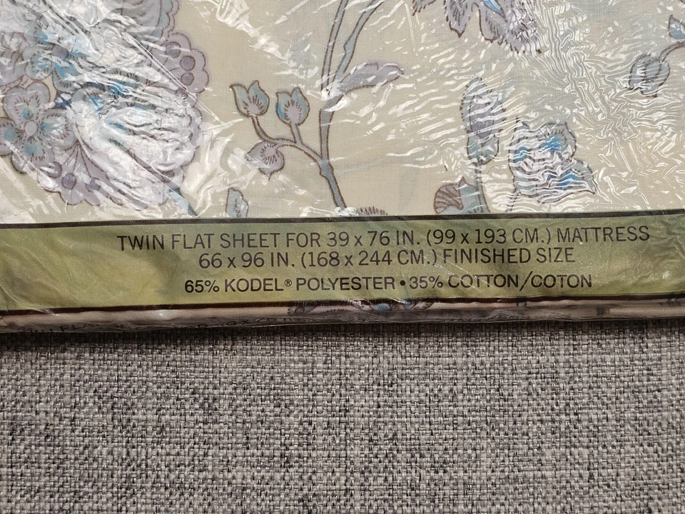 Conjunto de fronhas vintage Springmaid Wondercale duplo lençol floral sem ferro poliéster - Imagem 3 de 4