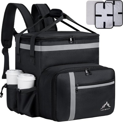 GoHimal Food Delivery Backpack, Insulated Food Delivery Bags for Takeout Bike, L