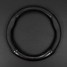 Coprivolante per Auto in Carbonio Pelle 3d Anti Scivolo Accessorio Auto - Miniatura 1