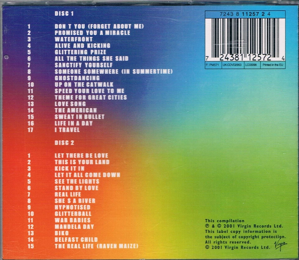 Simple Minds - The Best Of Simple Minds - 2 CD's - Remastered - Bild 2 von 2