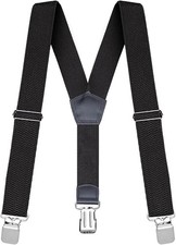 Mens Suspenders Very Strong Clips Heavy Duty Braces One Size Fits All Y Shape