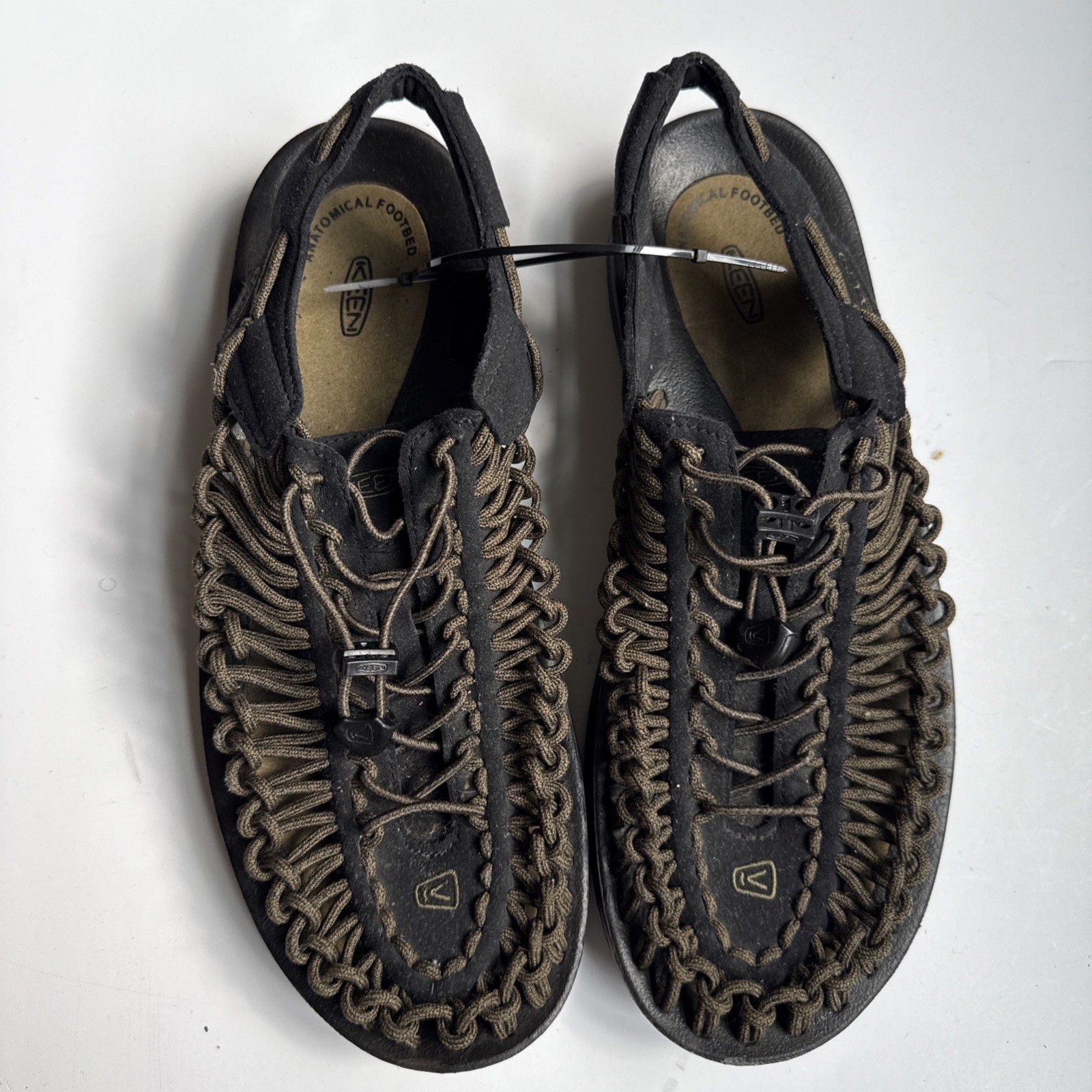 Sandali sneaker Keen UNEEK marrone verde mimetico comodi 2 corde e suola uomo taglia 12