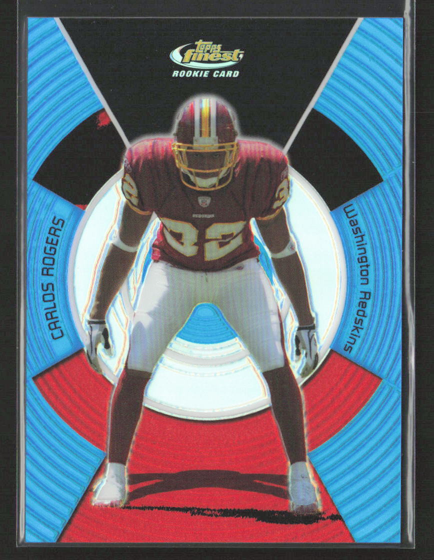 Carlos Rogers Finest #146 Blue Refractor