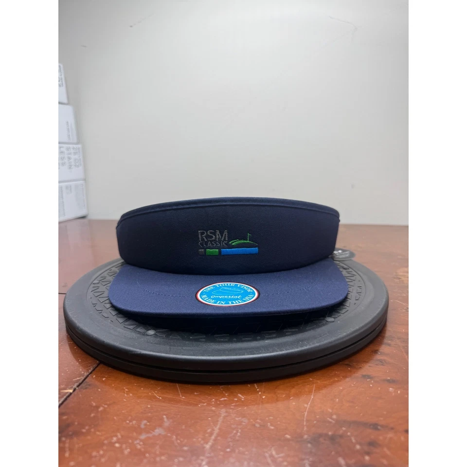 RSM 经典海军蓝高尔夫遮阳板 Imperial The Tour Visor 美国制造 全新带标签 — 第 3/4 张图片