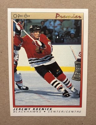 1990-91 O-Pee-Chee Premier Jeremy Roenick Rookie Card #100 Chicago Blackhawks