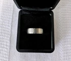 SIFFARI Vintage Sterling Silver Mens wedding band RING (Size 8  18mm  P 1/2 )