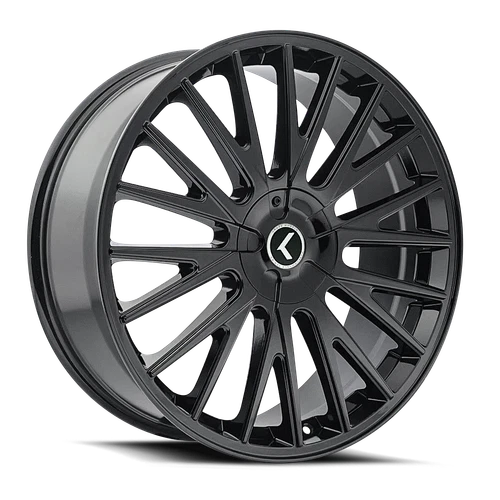 22x8.5 Kraze KR185 Double Down Gloss Black Wheel 5x112/5x4.5 (38mm) - Picture 1 of 7