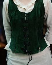Mytholon Caty Mieder Wildleder Gr&uuml;n M Larp Mittelalter #17441